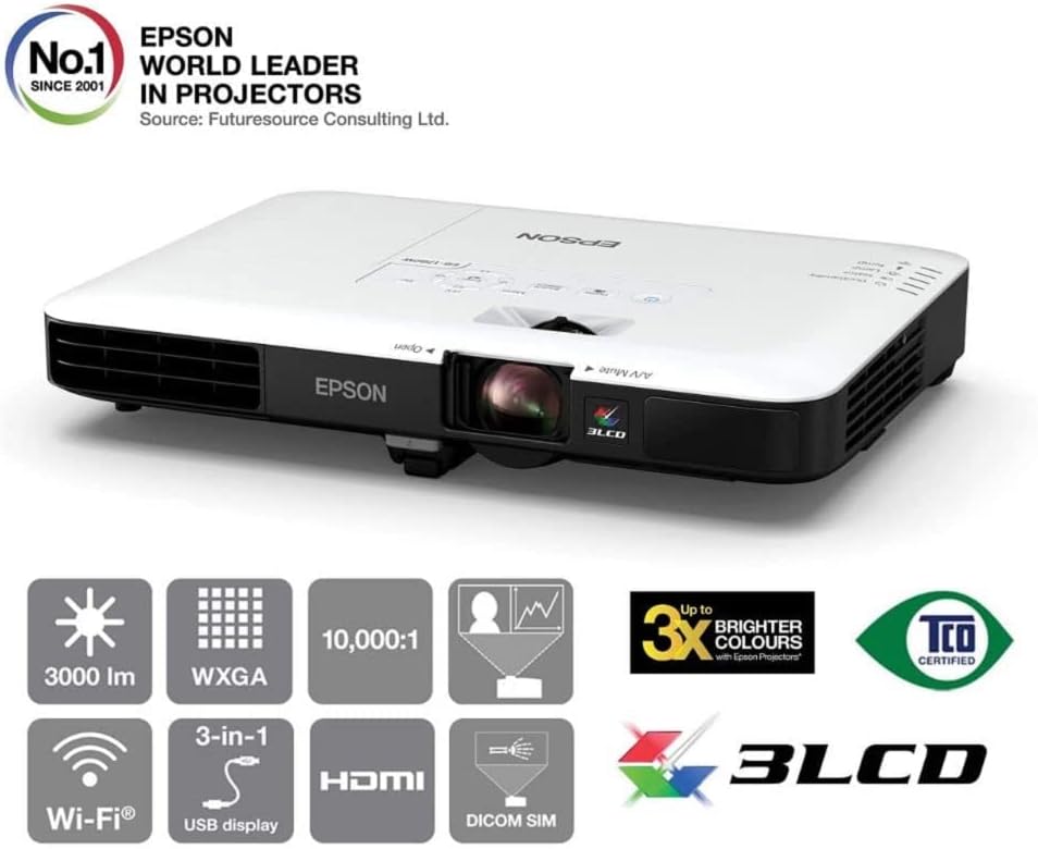 Epson EB-1780W PowerLite Ultra-mobile business Wireless WXGA 3LCD Projector - Image 2