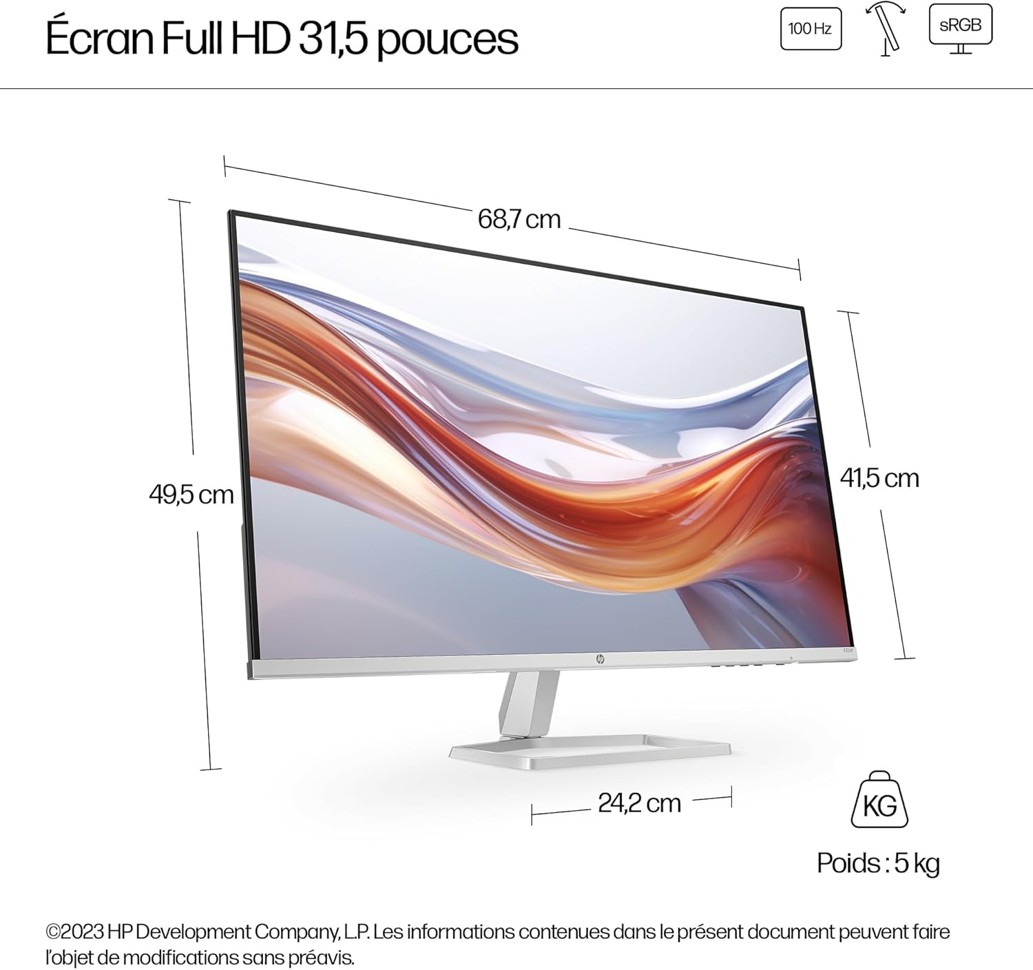 HP Series 5 532sf 32"FHD Monitor - Image 2