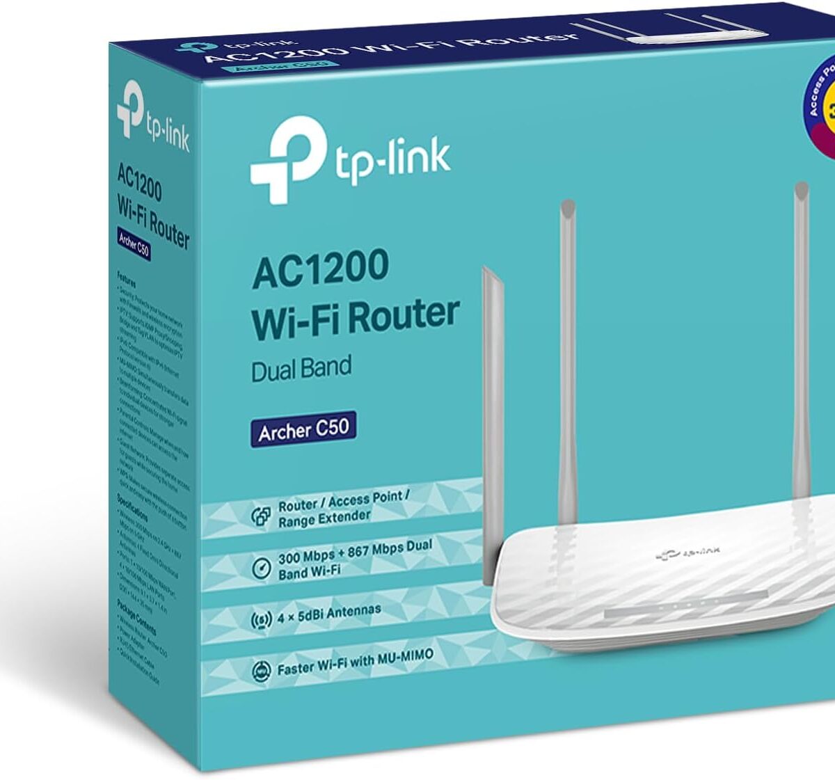 TP-Link AC1200 Wireless Dual Band Router - TL-ARCHER C50