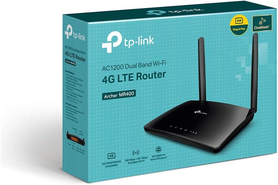 TP-Link AC1200 Wireless Dual Band 4G LTE Router - TL-ARCHER MR400