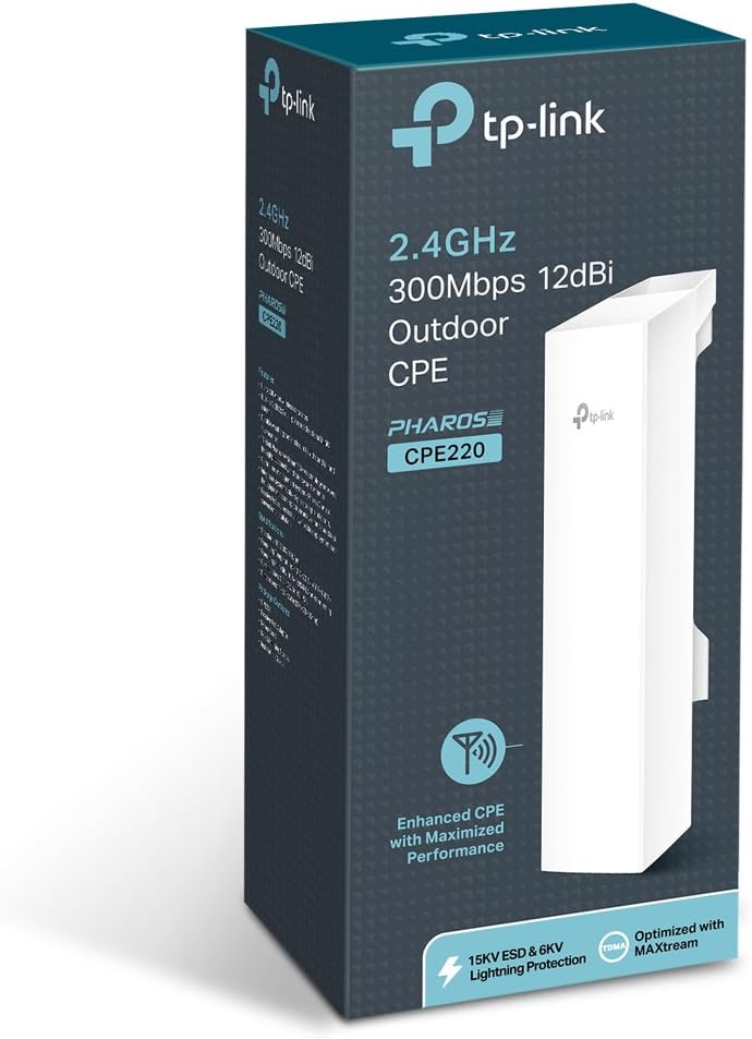 TP-Link 2.4GHz 300Mbps 12dBi Outdoor CPE - TL-CPE220