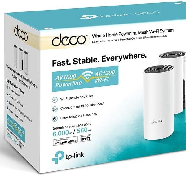 TP-Link Deco P9 AC1200 + AV1000 Whole Home Hybrid Mesh WiFi System (3 Pack) - TL-DECO P9
