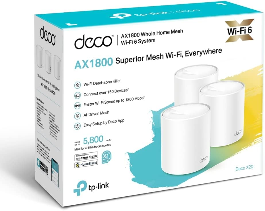 TP-Link Deco X20 AX1800 Whole Home Mesh WiFi 6 System (3 Pack) - TL-DECO X20-3 - Image 3