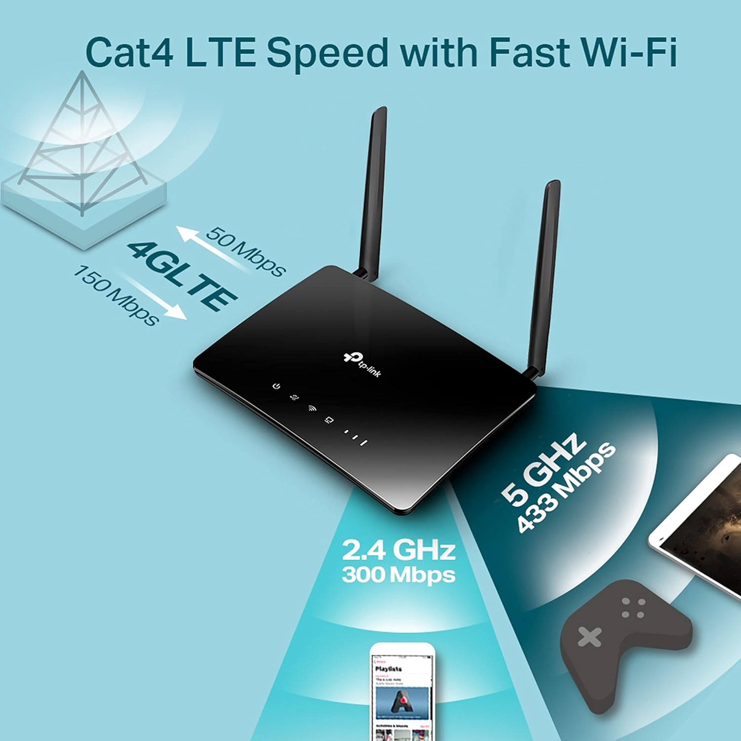 TP-Link AC750 Wireless Dual Band 4G LTE Router - TL-ARCHER MR200 - Image 5