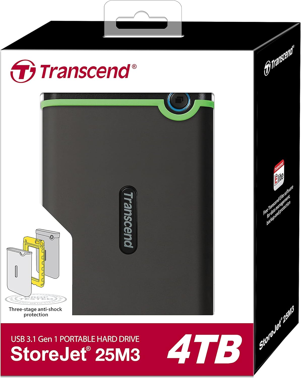 Transcend External HDD 4TB - Iron Grey