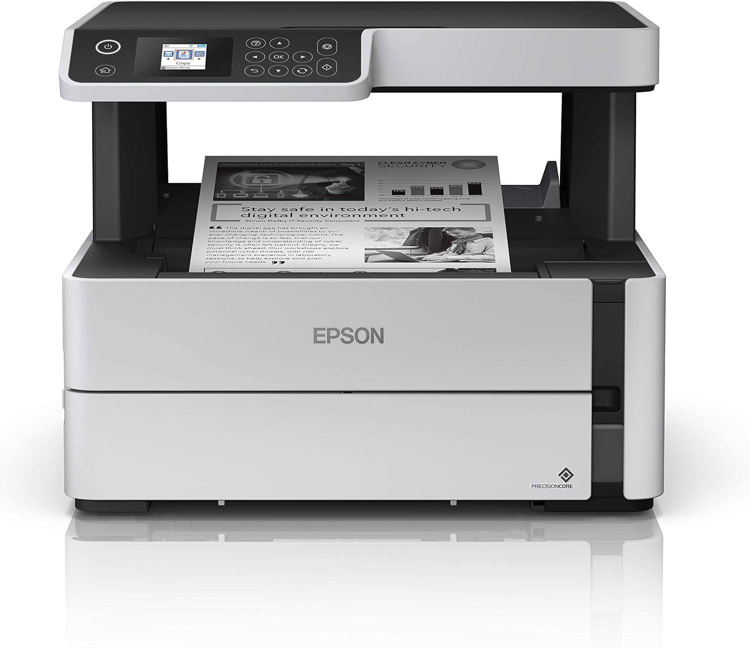 Epson ECOTANK M2170 Ink tank Printer, Print, Copy and Scan, Duplex Printing - Wi-Fi, Wi-Fi Direct, Ethernet, USB Interface with LCD Screen
