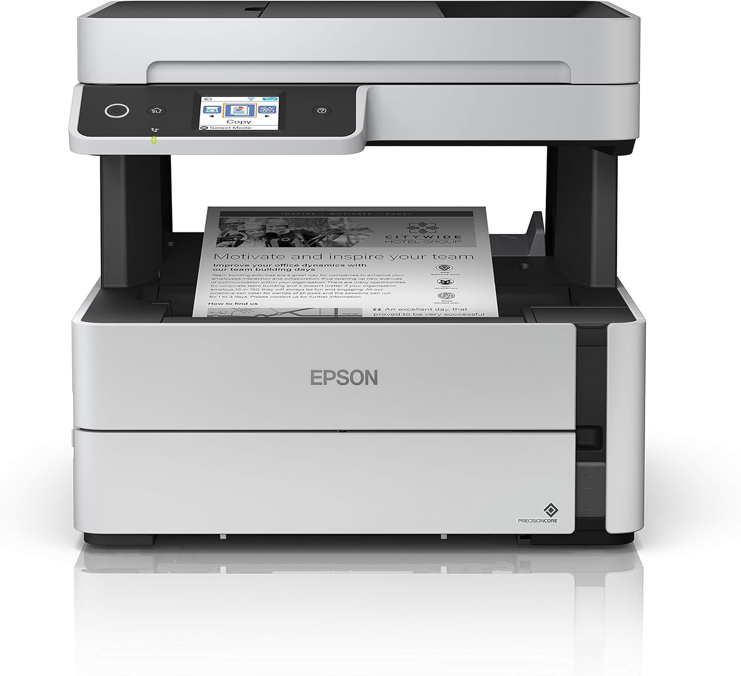 Epson ECOTANK M3170 Ink tank Printer, Print, Copy, Scan and Fax, Duplex Printing - ADF, Wi-Fi, Wi-Fi Direct, Ethernet, USB Interface with LCD Touchscreen