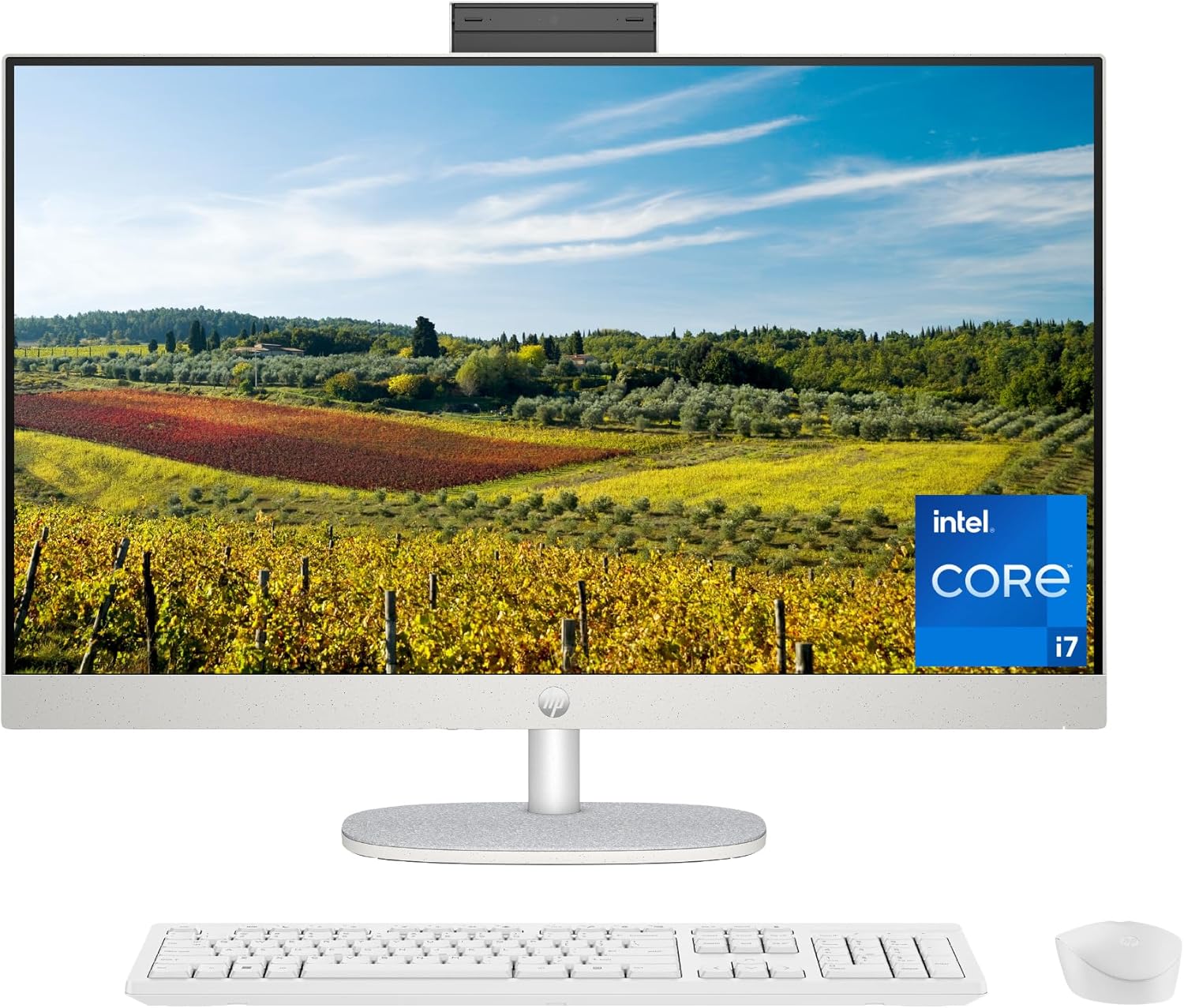 HP All-in-One 27-CR1004L PC, Intel® Core™ i7 -1355U ,16GB DDR4-3200 RAM, 512GB SSD (27") SHELL WHITE,1 Year Warranty