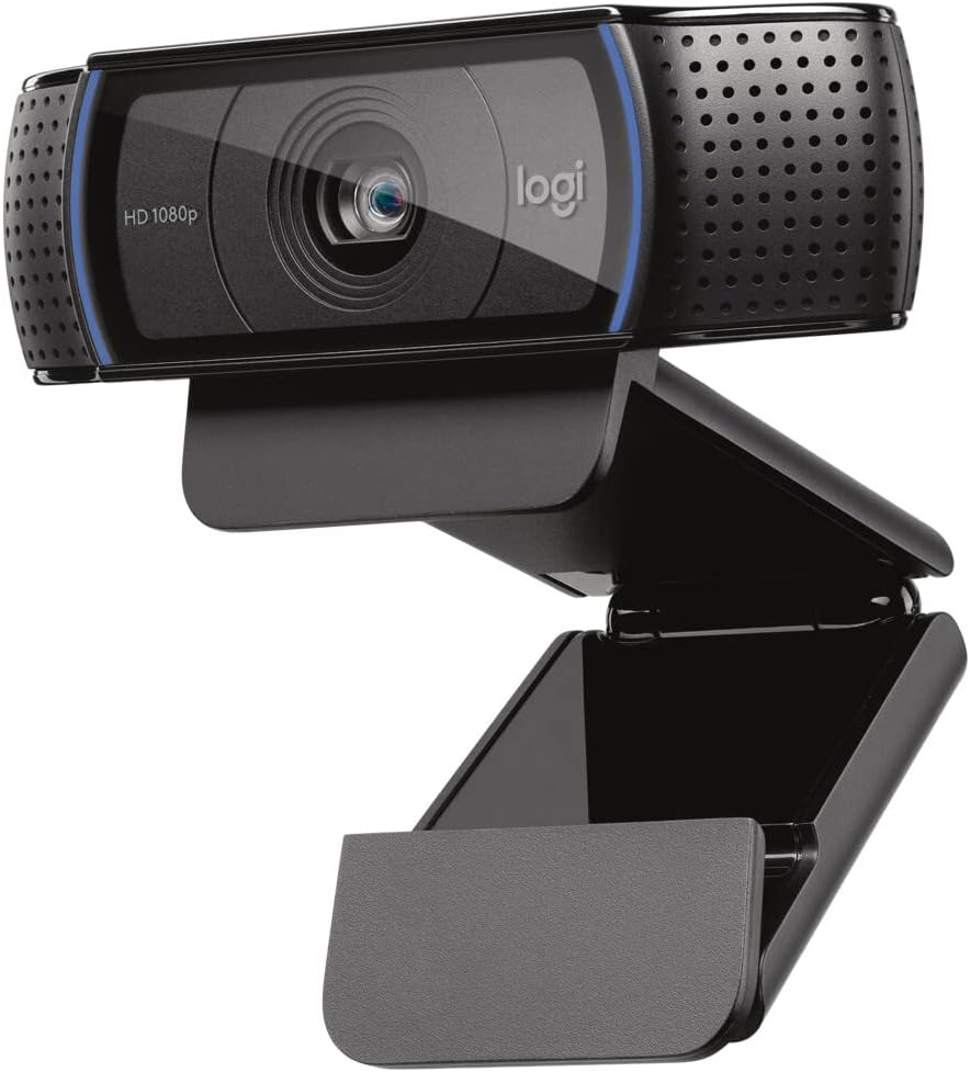 Logitech C920 HD Pro Webcam Full HD 1080p video calling with stereo audio