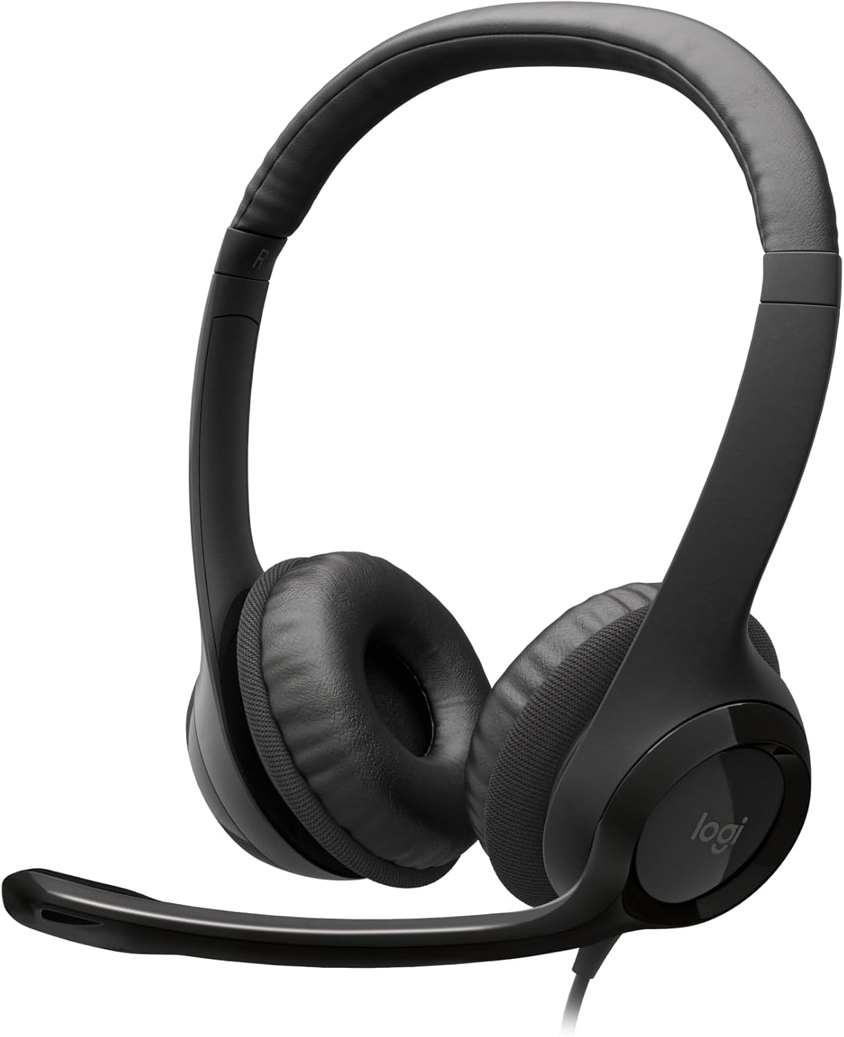 Logitech H390 USB Headset – Noise-Canceling Mic, Digital Stereo Sound, Inline Controls, Plug-and-Play for PC & Mac