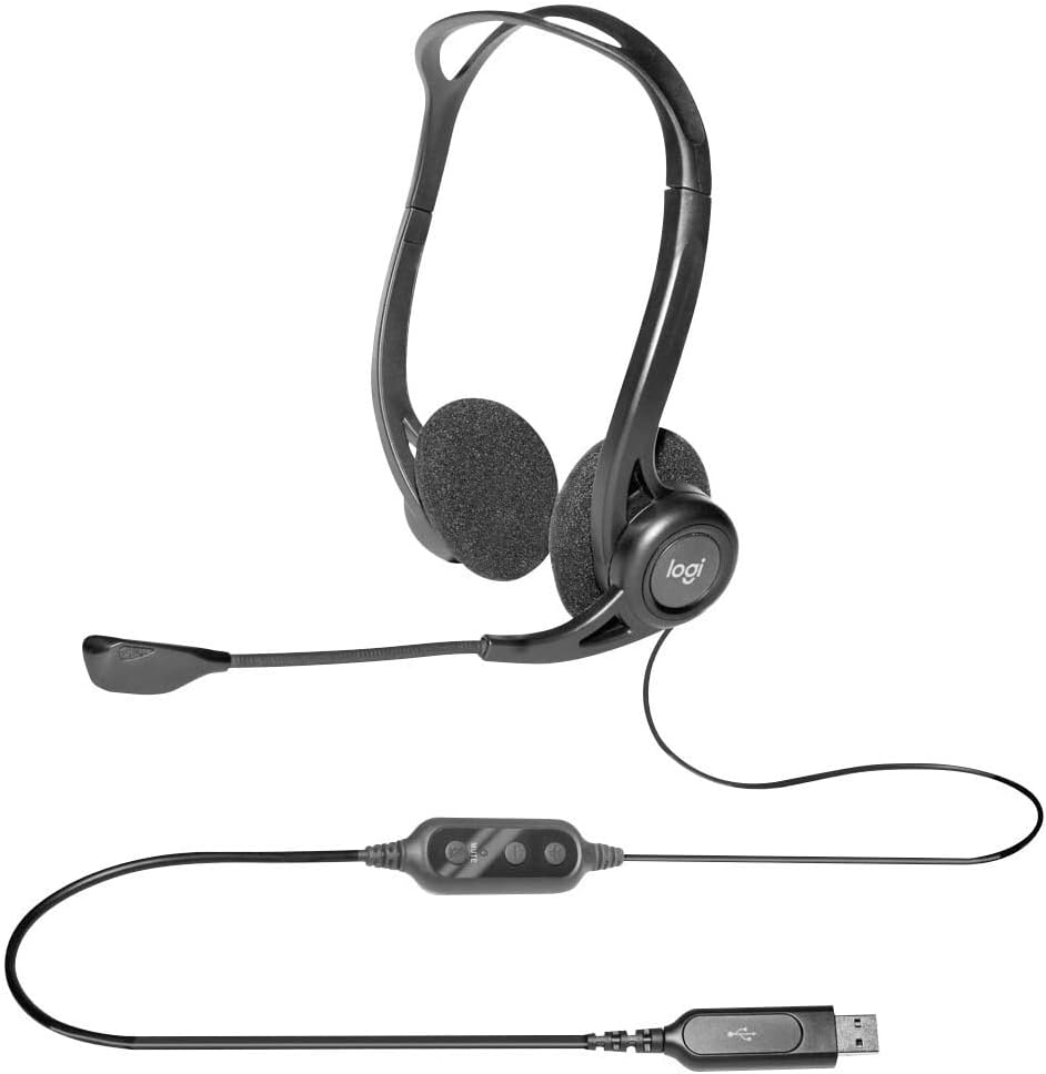Logitech 960 USB Headset (PC/Mac) with Noise-Canceling Mic
