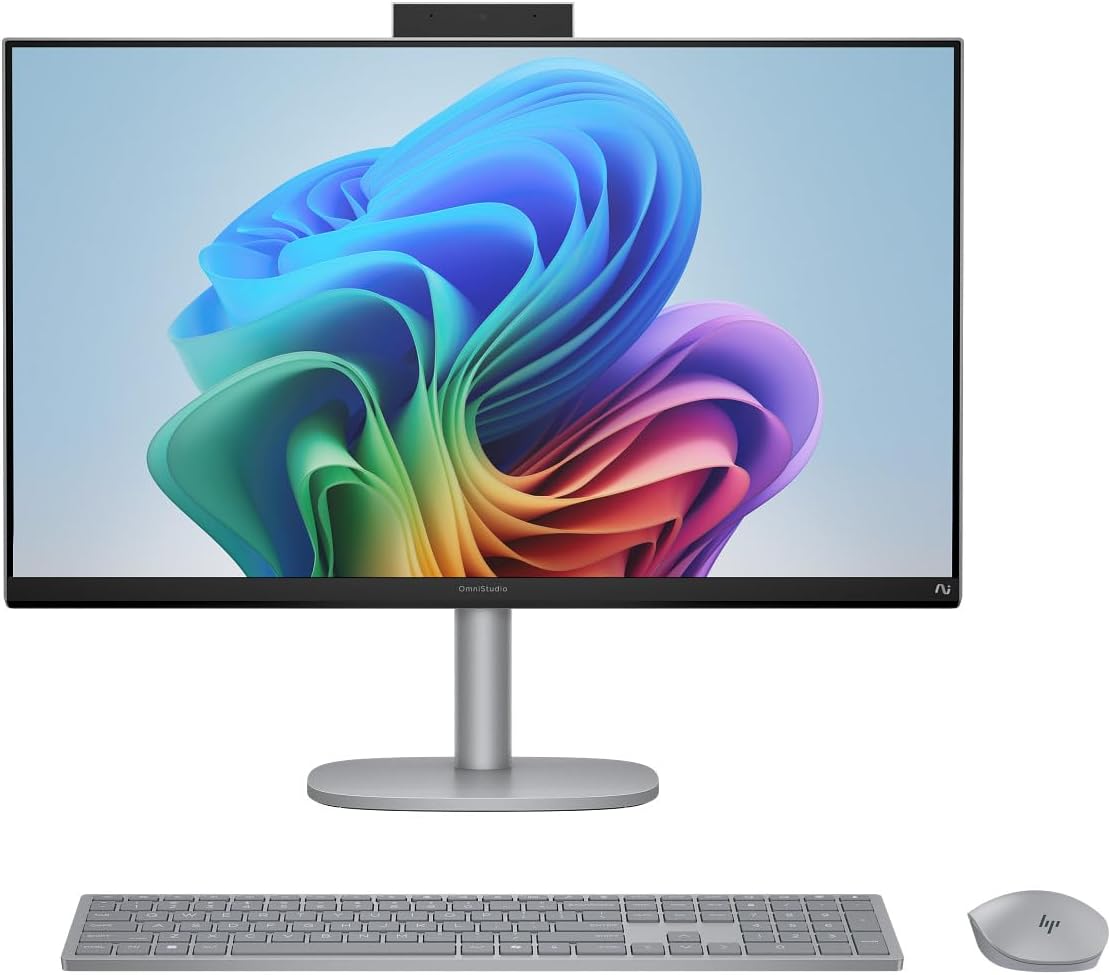 HP OMNISTUDIO X 27  AIO NEXT GEN AI PC 27-CS1014 ULTRA 7 256V 16GB DDR5 1TB NVME SSD 27" 4K UHD DISPLAY Non touch  Windows 11 home ENGLISH 1 year warranty