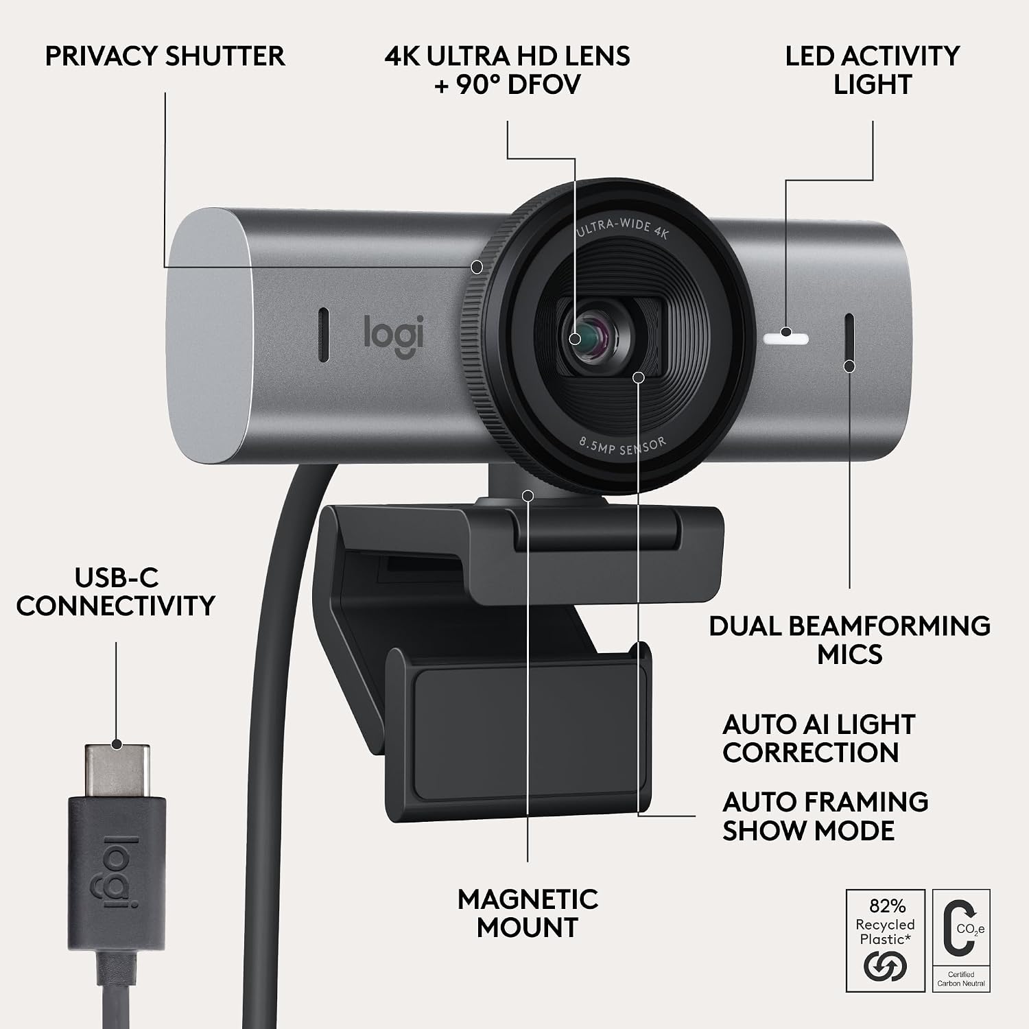 Logitech MX Brio 705 4K Webcam for Business - Image 2